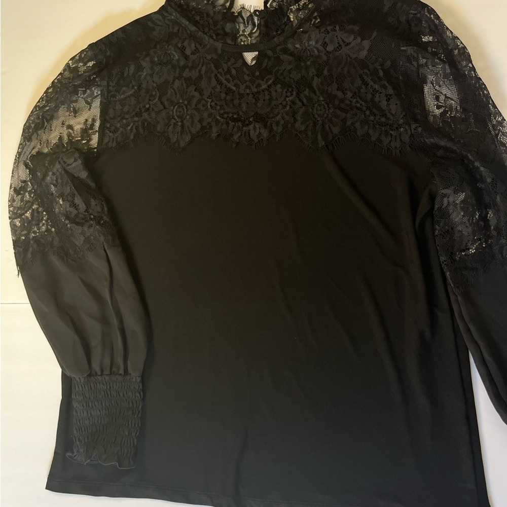 Anne Klein Black Lace Blouse